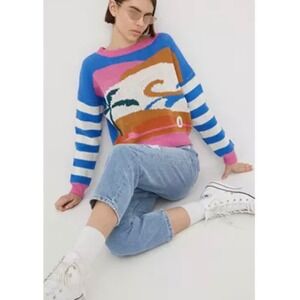 Femi Stories Pilo Blue sweater, size small